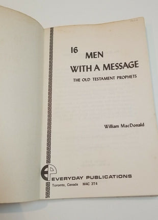 16 Men With A Message By W M Macdonald, WILLIAM - PAPERBACK 1973
