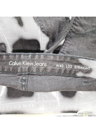 Calvin Klein Jeans Mens 40x32 Black Regular Fit Pockets Straight Leg