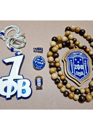 Lot of 5 Zeta Phi Beta Items - Necklace - Pin
