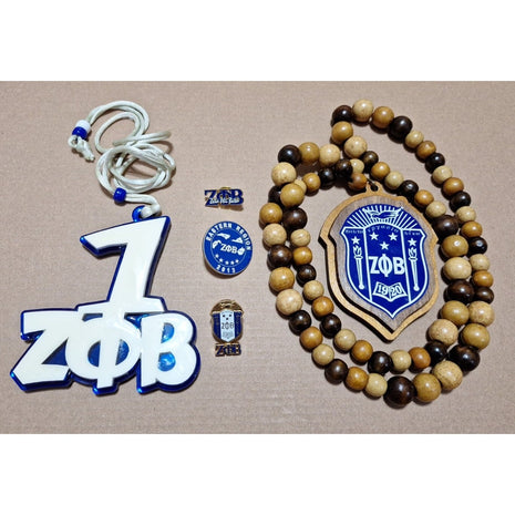 Lot of 5 Zeta Phi Beta Items - Necklace - Pin