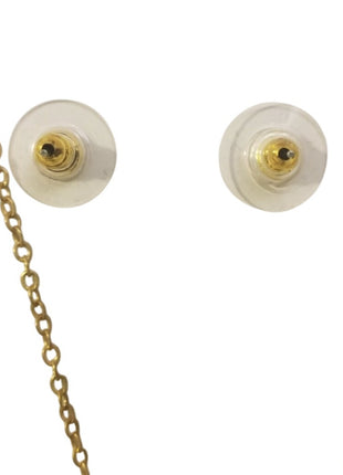 Bijoux Terner gold tone necklace and earrings set Cross Austrian Crystal