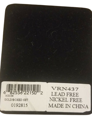 Bijoux Terner gold tone necklace and earrings set Cross Austrian Crystal