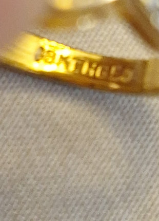 Vintage 18KT HGE Engagement Wedding Ring CZ Cubic Zirconia Size 7