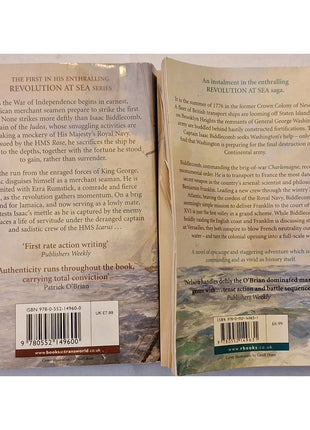 Lot of 2 James Nelson Paperback Books - By Force of Arms - Lords of the Ocean