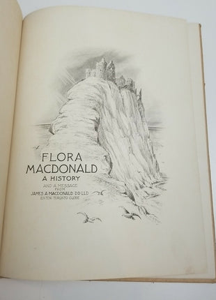 Flora Macdonald A History and a Message from James A Macdonald DD LLD 1916 RARE