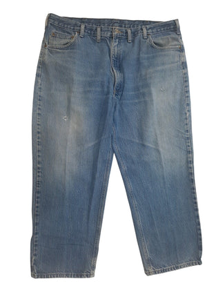 Carhartt B146 DST Relaxed Fit Jeans Mens 44x28 Blue Denim Work Pants