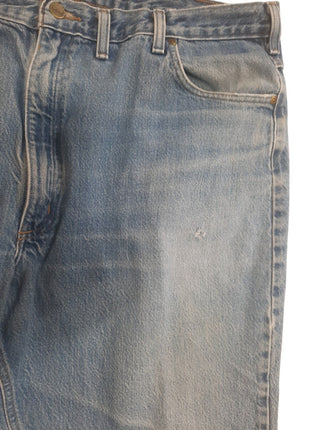 Carhartt B146 DST Relaxed Fit Jeans Mens 44x28 Blue Denim Work Pants