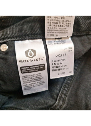 Levis 94 Baggy Womens Black Jeans Size 27W Relaxed Fit Denim