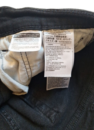 Levis 505 Mens Black Straight Leg Jeans W40 L32 Cotton Blend Durable Denim