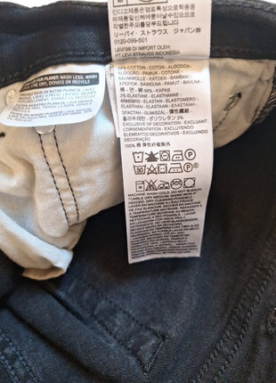 Levis 505 Mens Black Straight Leg Jeans W40 L32 Cotton Blend Durable Denim