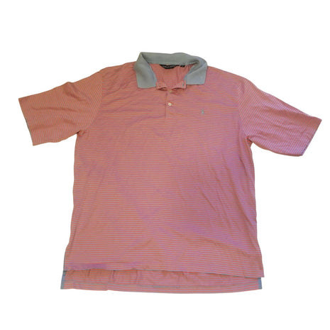 Ralph Lauren Men's Golf Shirt Polo Light Blue/Purple Red Striped Short Sleeve XL