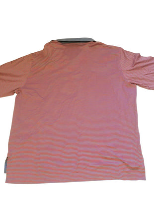 Ralph Lauren Men's Golf Shirt Polo Light Blue/Purple Red Striped Short Sleeve XL