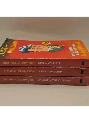 Lot of 3 Richmal Crompton William Books - Just William Still William The Outlaw