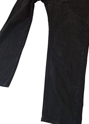 Levis 505 Mens Straight Fit Black Jeans W40 L32 Cotton Blend Denim