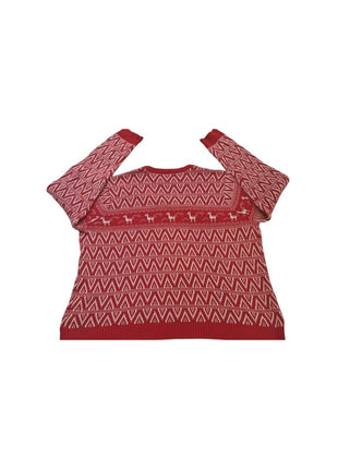 Blizzard Bay Red XXL Ugly Christmas Sweater Llama With Scarf