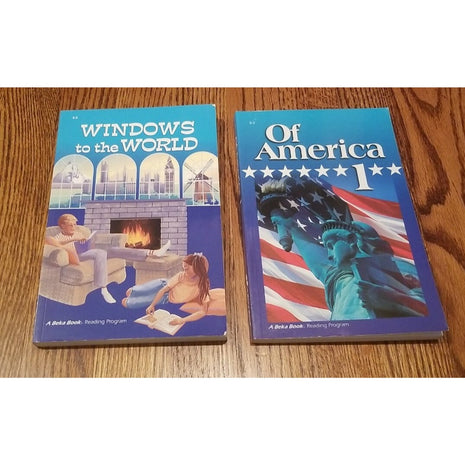 Lot of 2 GRADE 5 BEKA abeka Homeschool Books Windows to the World - Of America 1