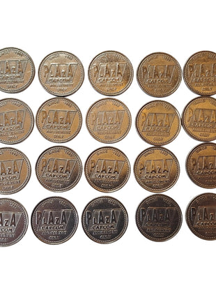 Vintage 1995 Capcom Arcade Tokens Lot Of 20 Metal Coins 23.86mm Diameter Gaming Collectibles