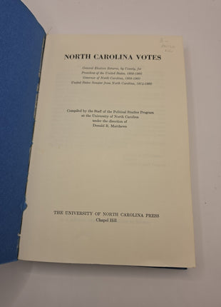 NORTH CAROLINA VOTES GENERAL ELECTION RETURNS BY COUNTY PRESIDENT GOVERNOR SENAT