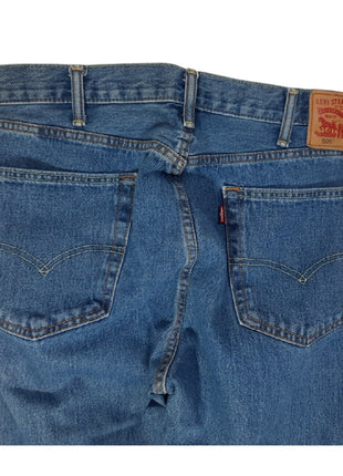 Nice Men`s Levi's 505 Denim Blue Jeans Regular Straight Fit 100% Cotton Sz 38x30