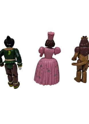 Wizard Of Oz Collectible Figurines Set Of 3 - Scarecrow Glinda & Cowardly Lion - Vintage Plastic Figures