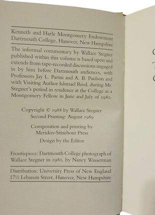 Wallace Stegner / On the Teaching of Creative Writing