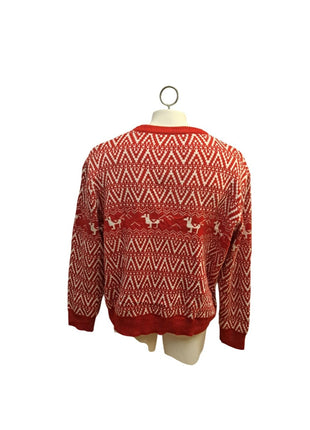 Llama with Sunglasses and LED Lights Red XXL Ugly Christmas Sweater