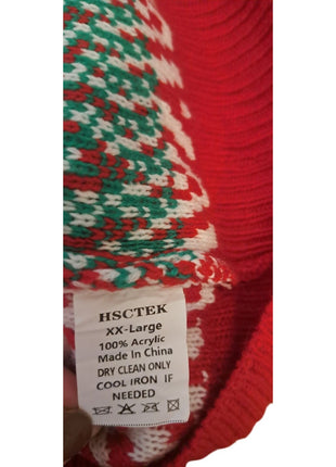 Llama with Sunglasses and LED Lights Red XXL Ugly Christmas Sweater