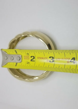 Signed Monet Gold Tone Bangle Bracelet With Clasp