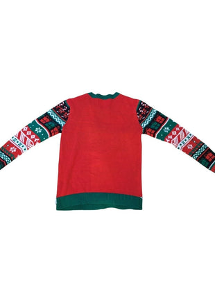 No Boundaries Cat Knocked Over The Tree Ugly Christmas Holiday Sweater Small 4-6