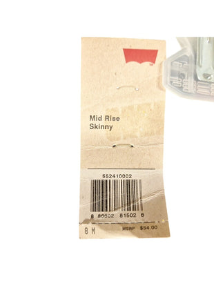 NWT Levi's Women's Skinny Leg Mid Rise Skinny Dark Wash Blue Denim Jeans Size 8M