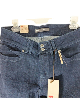 NWT Levi's Women's Skinny Leg Mid Rise Skinny Dark Wash Blue Denim Jeans Size 8M