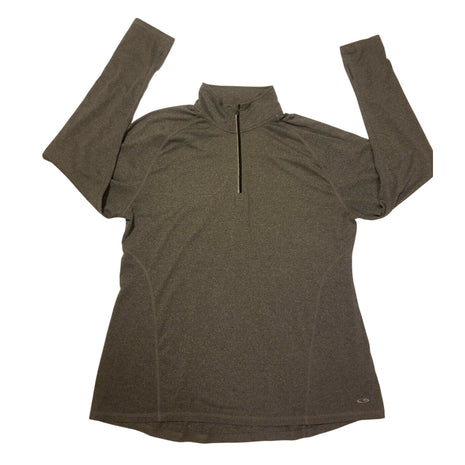 Champion Men's XXL Reflector Shirt Gray Long Sleeve Active Wear Top 1/4 Zipper