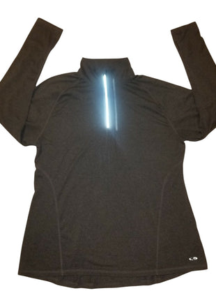 Champion Men's XXL Reflector Shirt Gray Long Sleeve Active Wear Top 1/4 Zipper