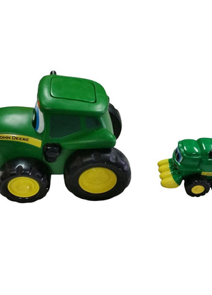 John Deere Green Toy Tractor & Combine Set