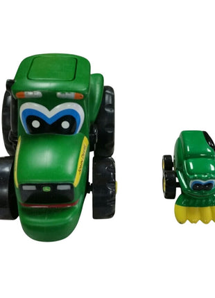 John Deere Green Toy Tractor & Combine Set