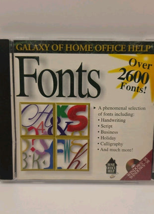 Galaxy of Home Office 2600 Fonts, 1995, Copy And Paste To Any Folder, Windows