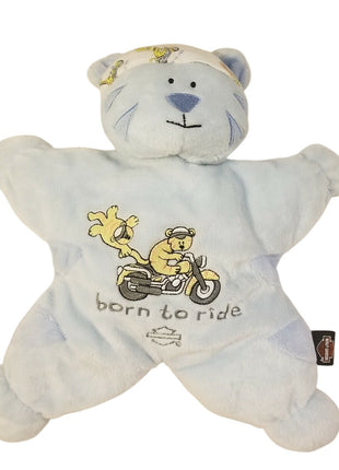 Harley-Davidson Motorcycles Born to Ride Baby Plush Teddy Bear Powder Blue