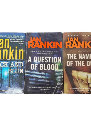Ian Rankin Paperback Book Set Of 3 - Black And Blue A Question Of Blood The Naming Of The Dead