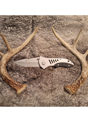 Smith & Wesson CK5 Bullseye Stainless Steel Handle Pocket Knife w/ Belt Clip