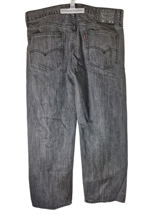 Rare Levi’s 562 Men’s Loose Taper Jeans Size 36x30 Black Denim Button-Fly