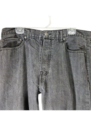 RARE LEVIS 562 LOOSE TAPER MEN'S BUTTON FLY BLACK DENIM JEANS 36x30