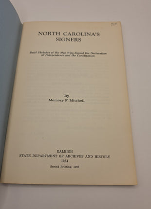 North Carolina's Signers of the Declaration of Independence & Constitution
