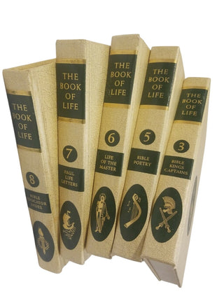 Vintage 1960 THE BOOK OF LIFE 5 VOLUMES Bible Commentary - Newton Hall