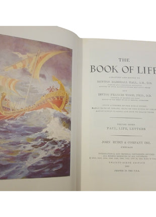 Vintage 1960 THE BOOK OF LIFE 5 VOLUMES Bible Commentary - Newton Hall