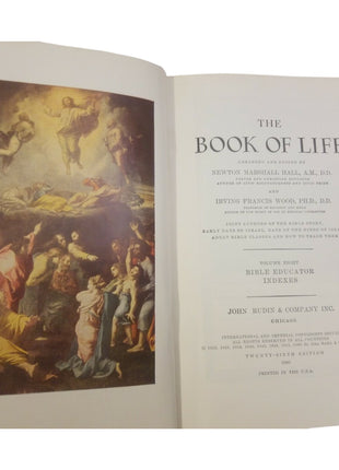Vintage 1960 THE BOOK OF LIFE 5 VOLUMES Bible Commentary - Newton Hall