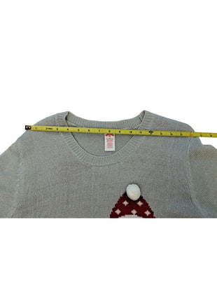 Holiday Time Women’s 2X 18W/20W Gray Penguin Ugly Christmas Sweater