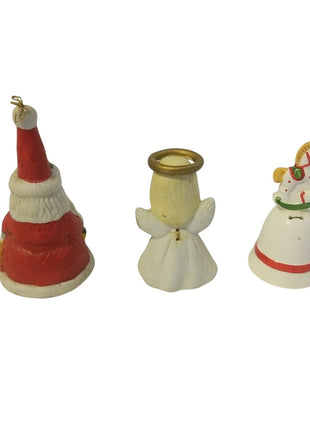 Lot of 3 Christmas bells - Santa - Angel Rocking - Horse