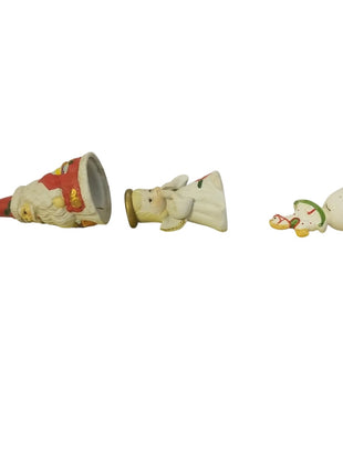 Lot of 3 Christmas bells - Santa - Angel Rocking - Horse