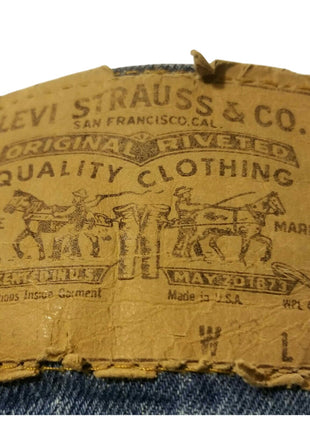 VTG Levi 505 (20505-0217) Orange Tab Jeans Mens Tagged 38x30 Measures 37x29 USA