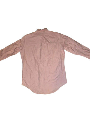 Ralph Lauren Mens Pink Striped Button-Down Long Sleeve Shirt M Classic Fit Cotton Casual
